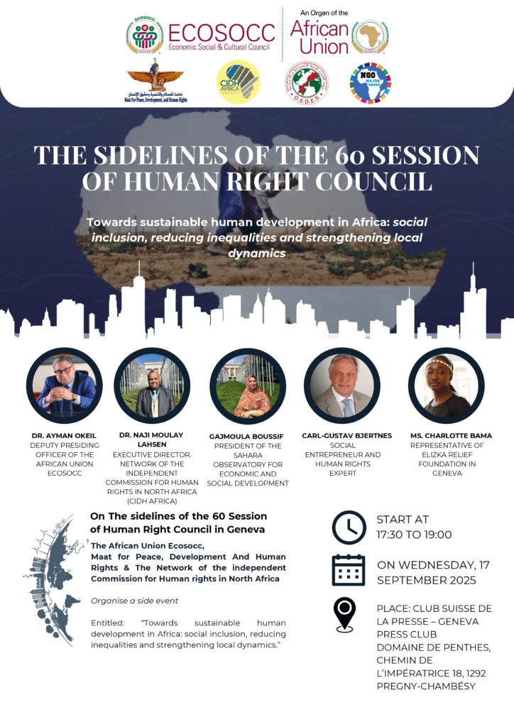 “Towards sustainable human development in Africa: social inclusion, reducing inequalities and strengthening local dynamics”