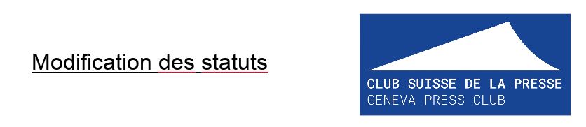 Statuts – Club suisse de la presse